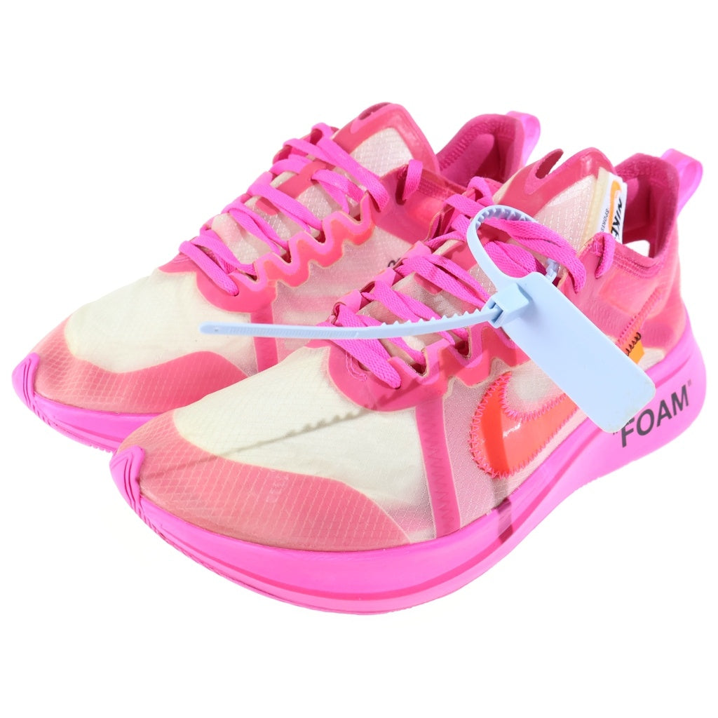 NIKE(ナイキ) ×OFF-WHITE THE 10 ZOOM FLY オフホワイトコラボ ザテン ズームフライ ローカットスニーカー ピンク US10.5/28.5cm AJ4588-600