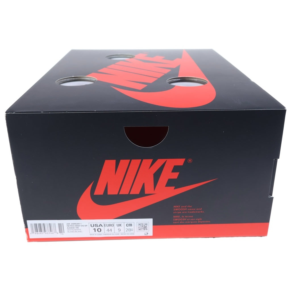 NIKE(ナイキ) ×V.A.A AIR JORDAN 1 RETRO HIGH OG ALASKA エアジョーダン1 ヴァージルアブローアーカイブ アラスカ ハイカットスニーカー ホワイト US10/28cm AA3834-100