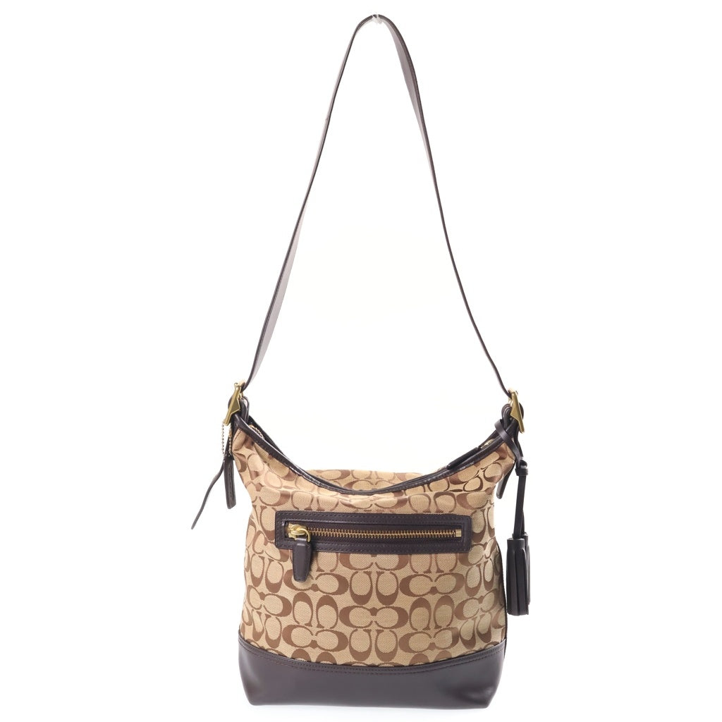 COACH(コーチ) シグネチャーショルダーバッグ ブラウン レディース