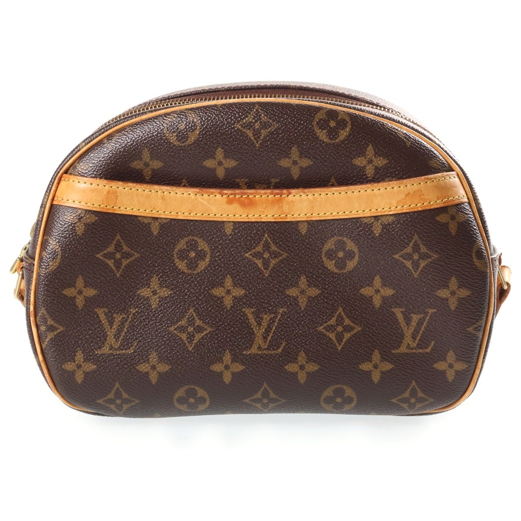 LOUIS VUITTON(ルイヴィトン) モノグラム ブロワ ショルダーバッグ ブラウン レザー×PVC M51221 ゴールド金具 レディース