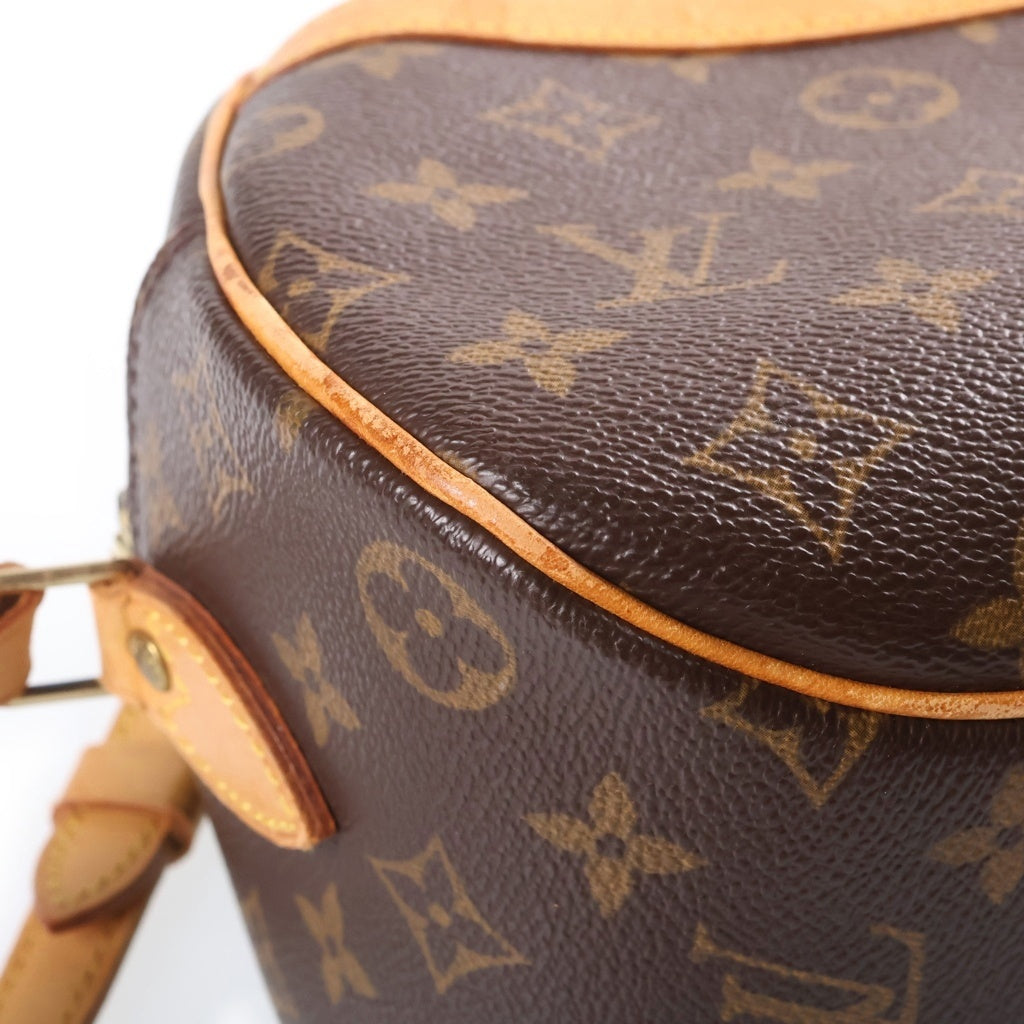 LOUIS VUITTON(ルイヴィトン) モノグラム ブロワ ショルダーバッグ ブラウン レザー×PVC M51221 ゴールド金具 レディース