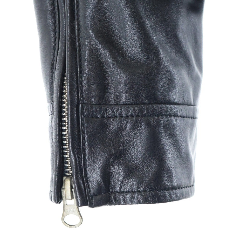 BARNEYS NEWYORK(バーニーズ ニューヨーク) シープレザー シングルライダースジャケット ブラック 2055499