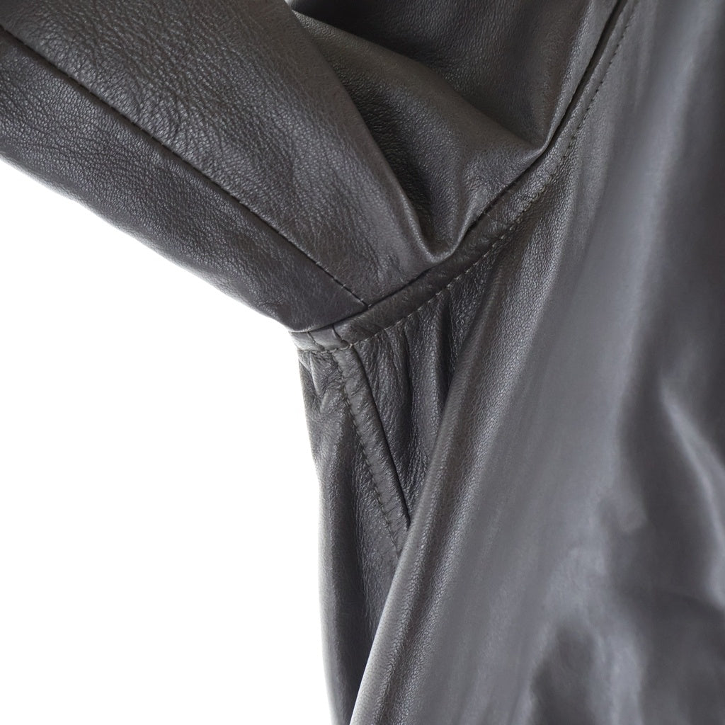 BARNEYS NEWYORK(バーニーズ ニューヨーク) シープレザー シングルライダースジャケット ブラウン 2055499