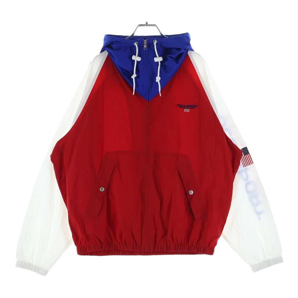 POLO SPORT RALPH LAUREN(ポロスポーツラルフローレン) Nylon Zip Jacket ナイロン ジップアップジャケット ホワイト/レッド/ブルー 0200015460