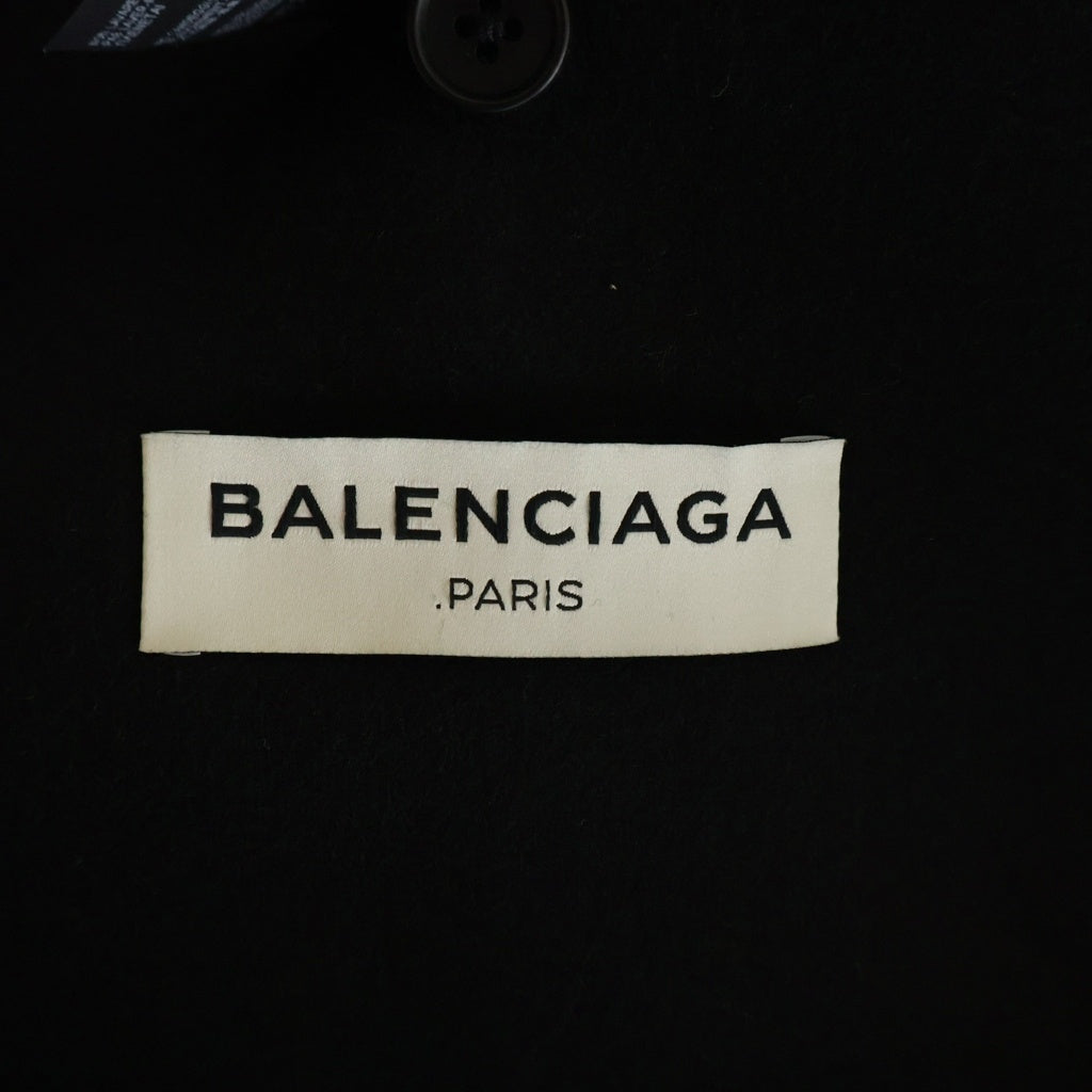BALENCIAGA(バレンシアガ) Wool Chester Coat カシミヤ混 ウールチェスターロングコート ネイビー 390400 T0F10