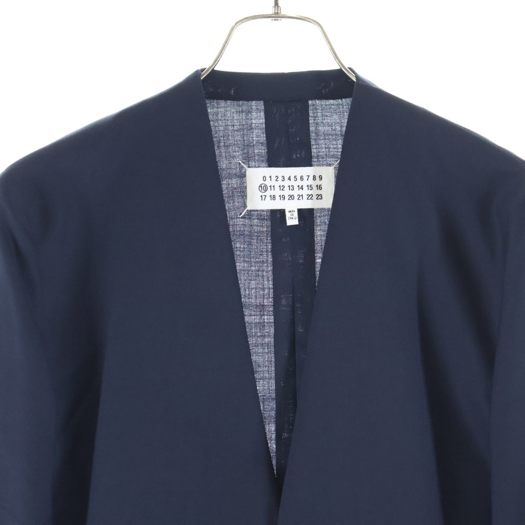 Maison Margiela(メゾンマルジェラ) 18SS ノーカラージャケット ネイビー S50BN0336