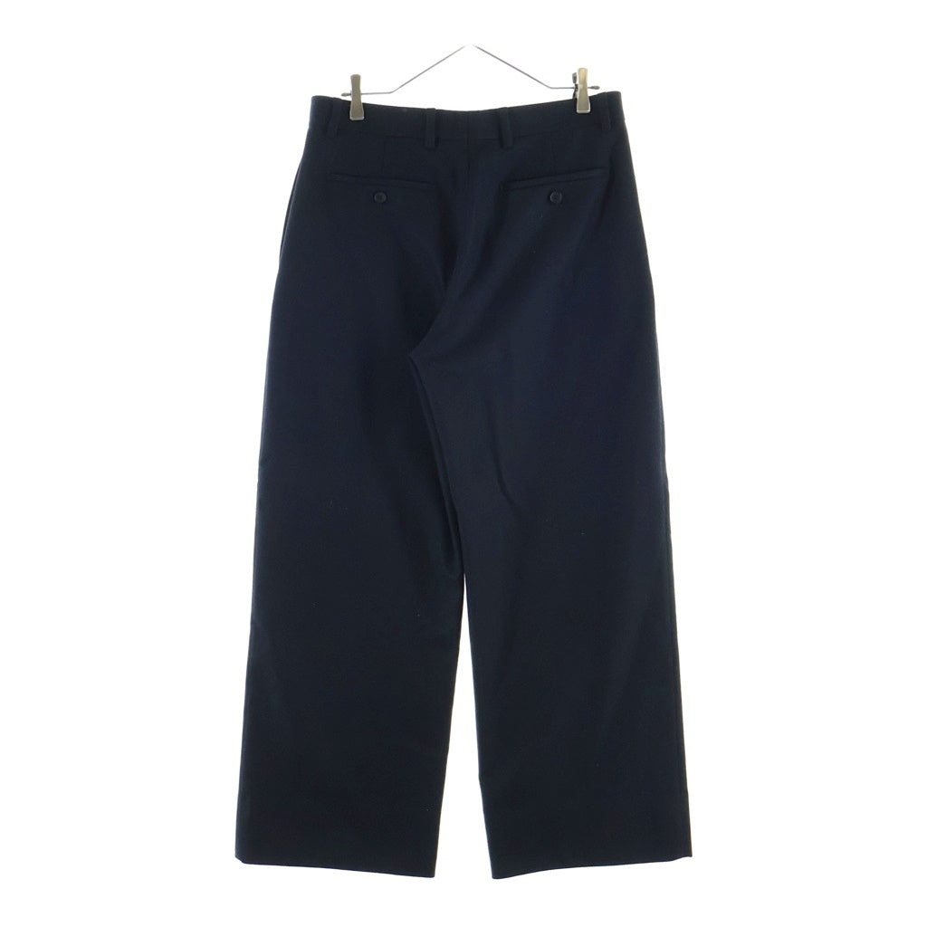 HERMES(エルメス) 20AW カシミア混 Nagoya ウール ワイドスラックスパンツ ブラック