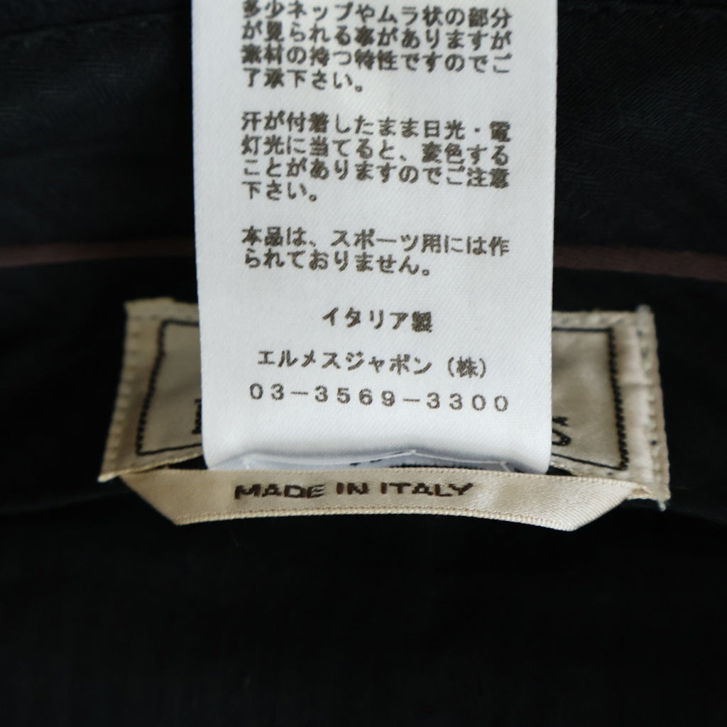 HERMES(エルメス) 20AW カシミア混 Nagoya ウール ワイドスラックスパンツ ブラック
