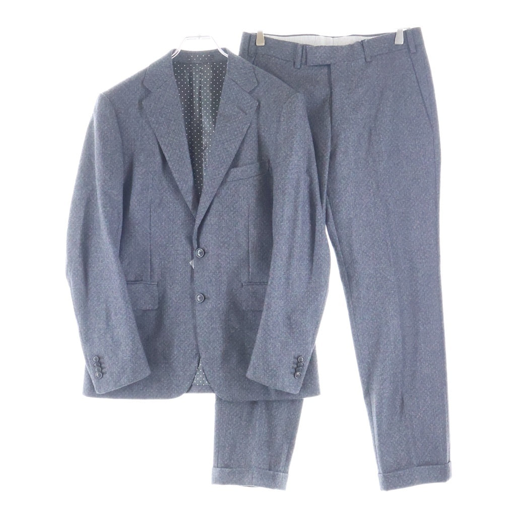 Casely-Hayford(ケイスリーヘイフォード) ノッチドラペル ウール 2B 裏地ドット テーラードジャケット スラックスパンツ グレー