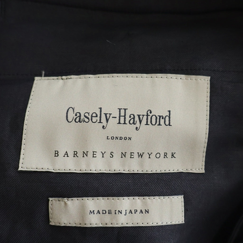 Casely-Hayford(ケイスリーヘイフォード) ノッチドラペル ウール 2B 裏地ドット テーラードジャケット スラックスパンツ グレー
