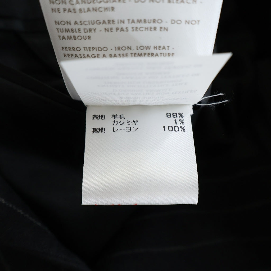 Alexander McQueen(アレキサンダーマックイーン) ピークドラペル 1B ストライプ カシミア混 ウール テーラードジャケット ブラック 273029
