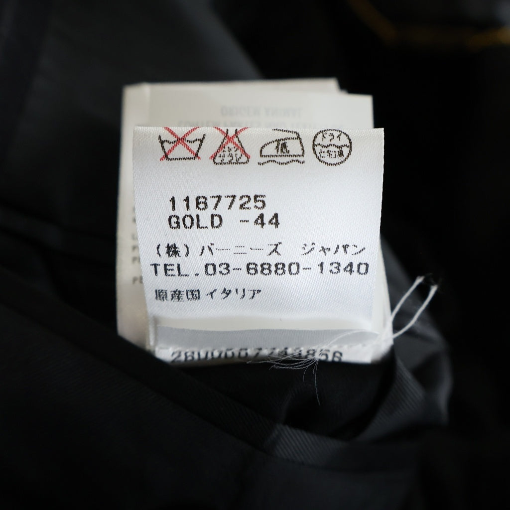 Alexander McQueen(アレキサンダーマックイーン) ピークドラペル 1B ストライプ カシミア混 ウール テーラードジャケット ブラック 273029