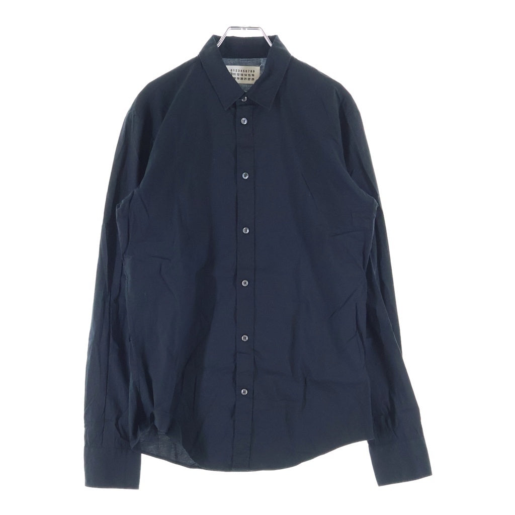 Maison Margiela(メゾンマルジェラ) レギュラーカラー コットン 長袖シャツ ブラック 30DL118