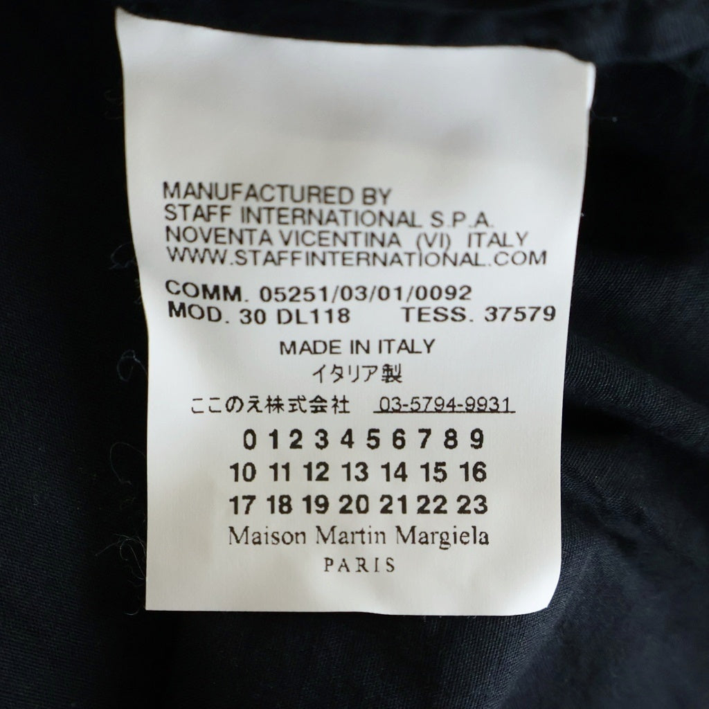Maison Margiela(メゾンマルジェラ) レギュラーカラー コットン 長袖シャツ ブラック 30DL118