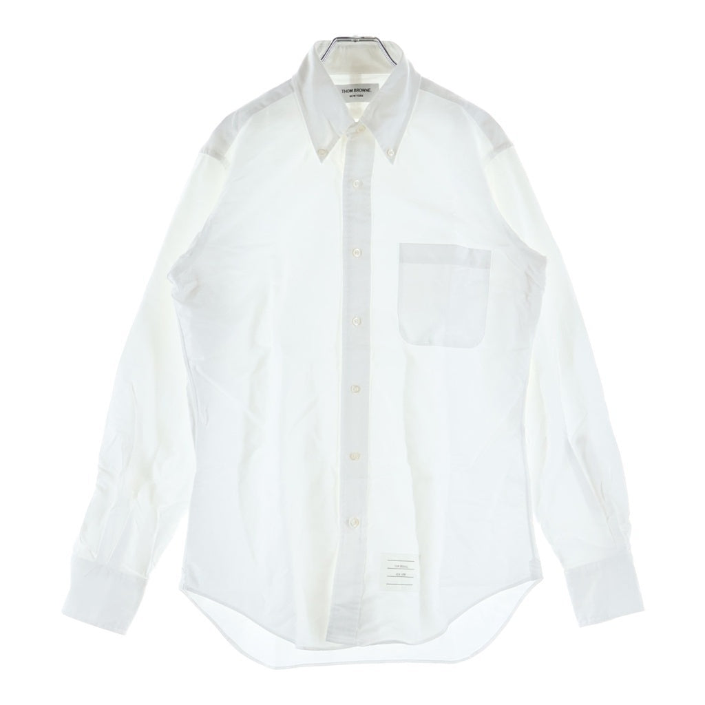 THOM BROWNE(トムブラウン) オックスフォード ボタンダウン長袖シャツ ホワイト MWL001AW5259