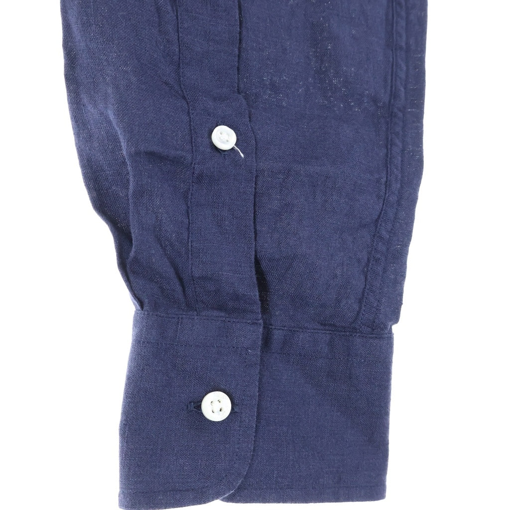 RALPH LAUREN PURPLE LABEL(ラルフローレン パープルレーベル) リネン 長袖シャツ ネイビー
