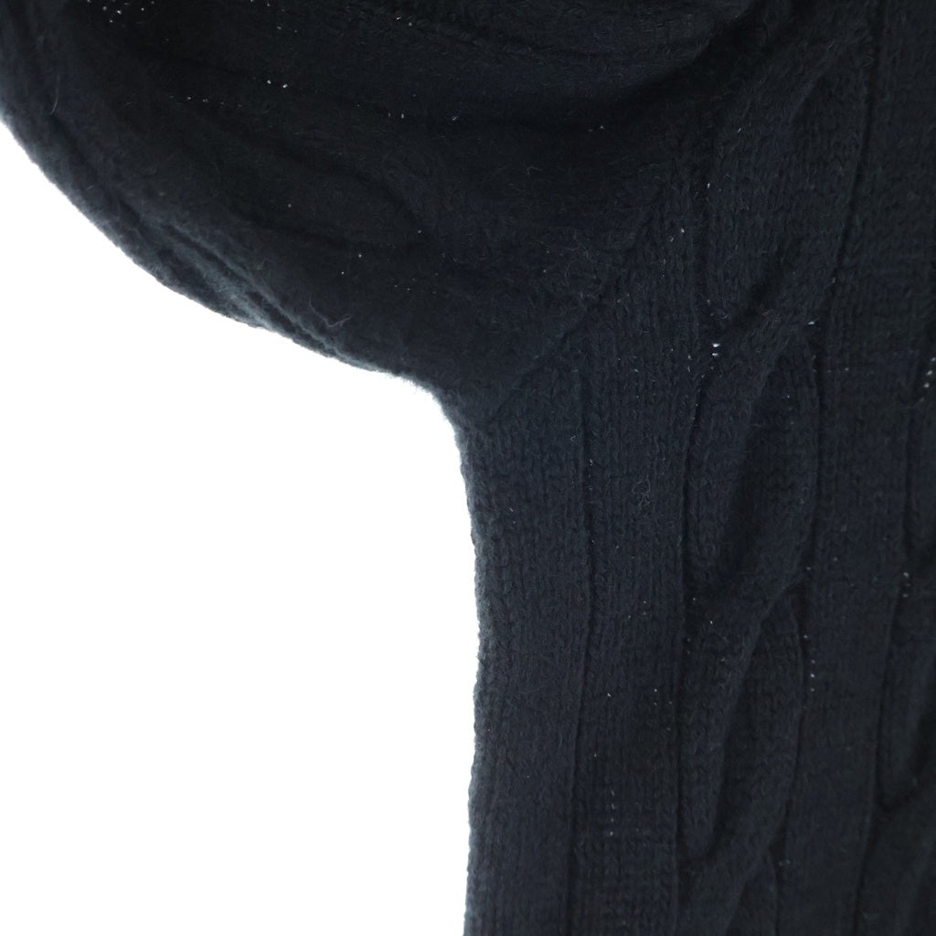 RALPH LAUREN PURPLE LABEL(ラルフローレン パープルレーベル) カシミア ケーブルニットセーター ブラック