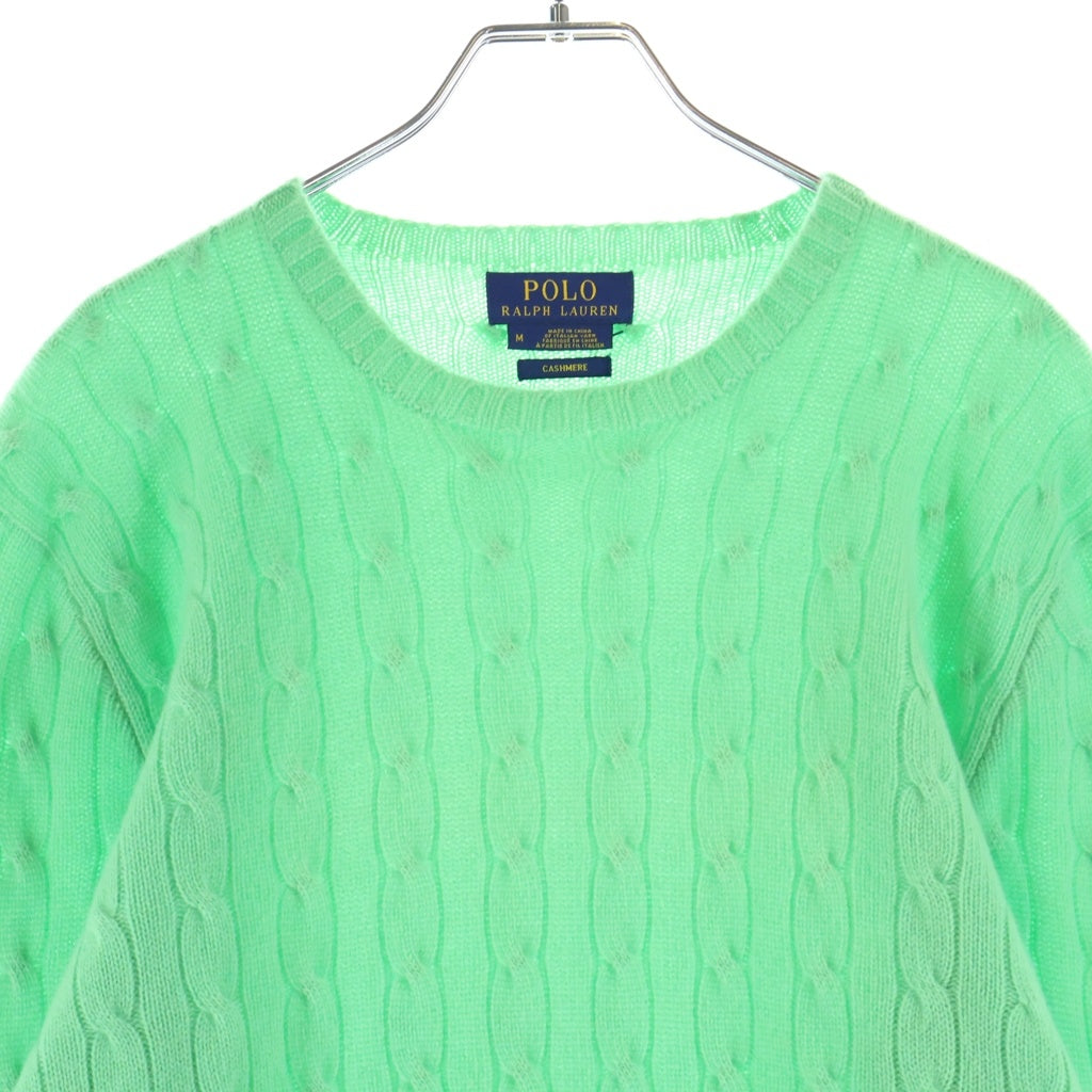 POLO RALPH LAUREN(ポロラルフローレン) カシミア ケーブルニットセーター グリーン