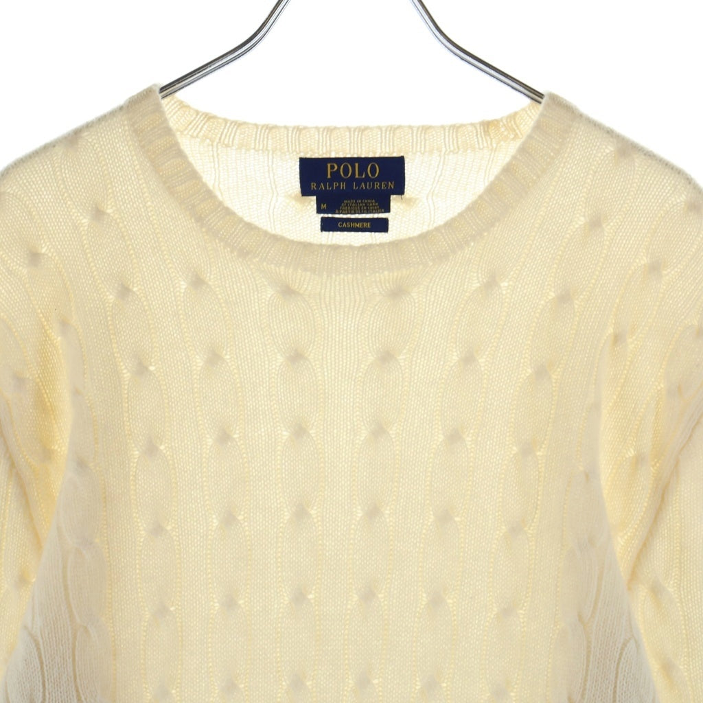 POLO RALPH LAUREN(ポロラルフローレン) カシミア ケーブルニットセーター アイボリー
