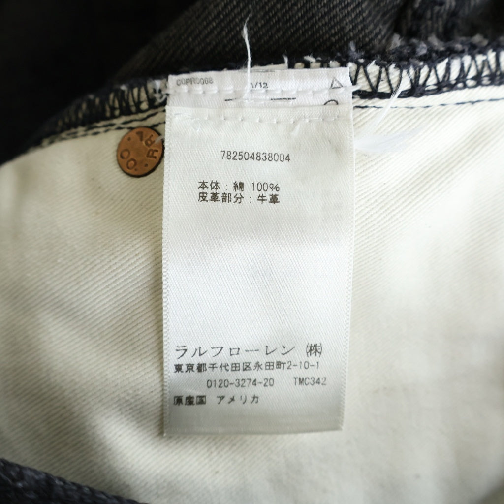 RRL(ダブルアールエル) ストレート デニムパンツ ブラック 782504838004