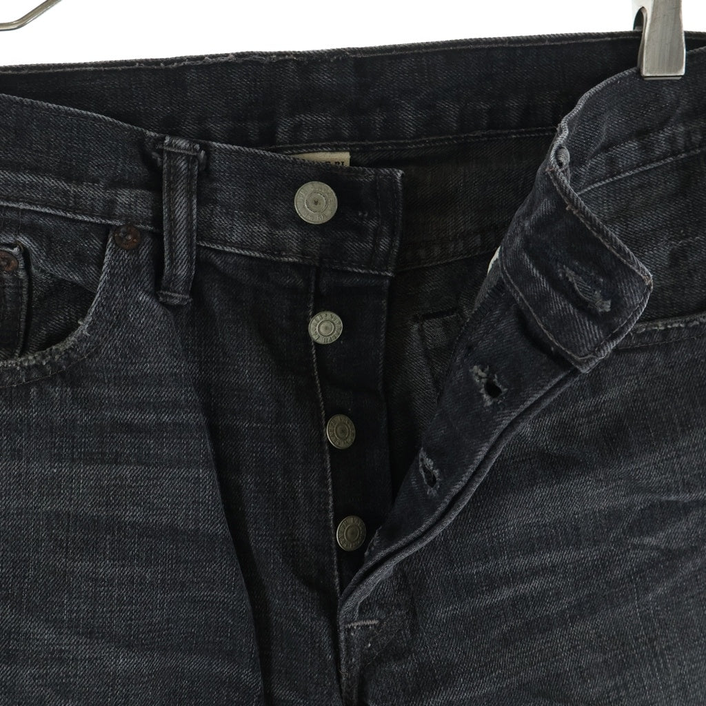 RRL(ダブルアールエル) ウォッシュ加工 ストレートデニムパンツ ブラック 782804502001