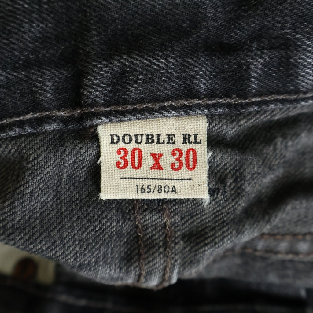 RRL(ダブルアールエル) ウォッシュ加工 ストレートデニムパンツ ブラック 782804502001