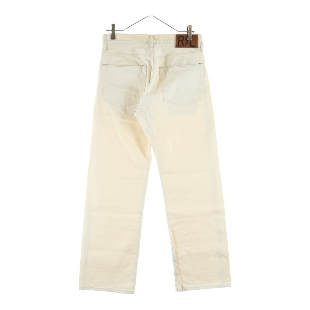 RRL(ダブルアールエル) セルビッチ ストレートデニムパンツ アイボリー 782861176001