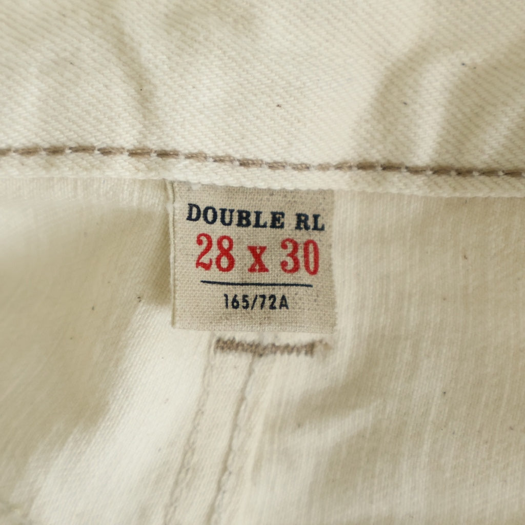 RRL(ダブルアールエル) セルビッチ ストレートデニムパンツ アイボリー 782861176001