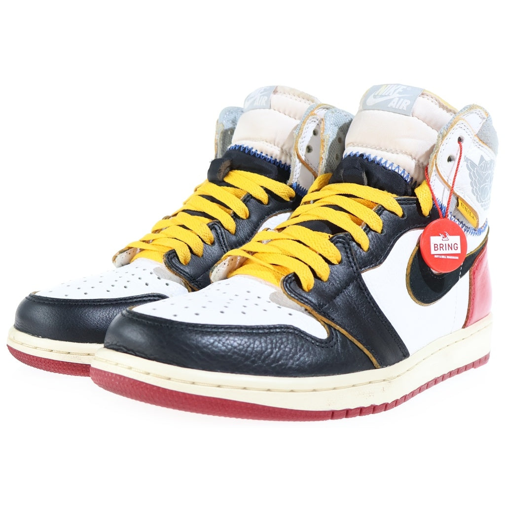 NIKE(ナイキ) ×UNION AIR JORDAN 1 RETRO HI NRG ユニオン エアジョーダン1 ハイカットスニーカー ブラック/レッド/ホワイト US10/28cm BV1300-106