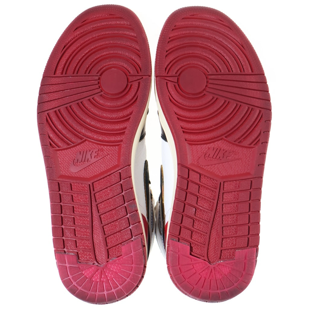 NIKE(ナイキ) ×UNION AIR JORDAN 1 RETRO HI NRG ユニオン エアジョーダン1 ハイカットスニーカー ブラック/レッド/ホワイト US10/28cm BV1300-106