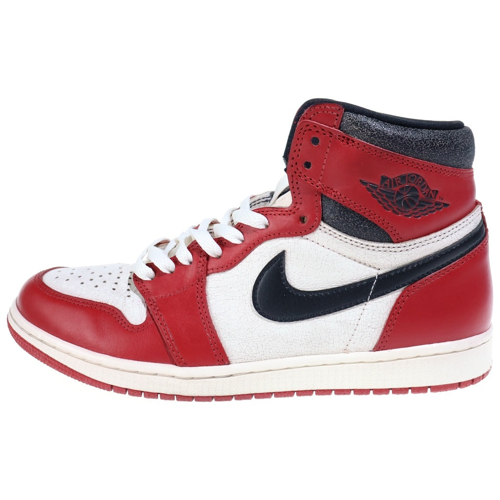 NIKE(ナイキ) AIR JORDAN 1 HIGH OG LOST & FOUND CHICAGO エアジョーダン1 ロスト&ファウンド ハイカットスニーカー レッド US9.5/27.5cm DZ5485-612