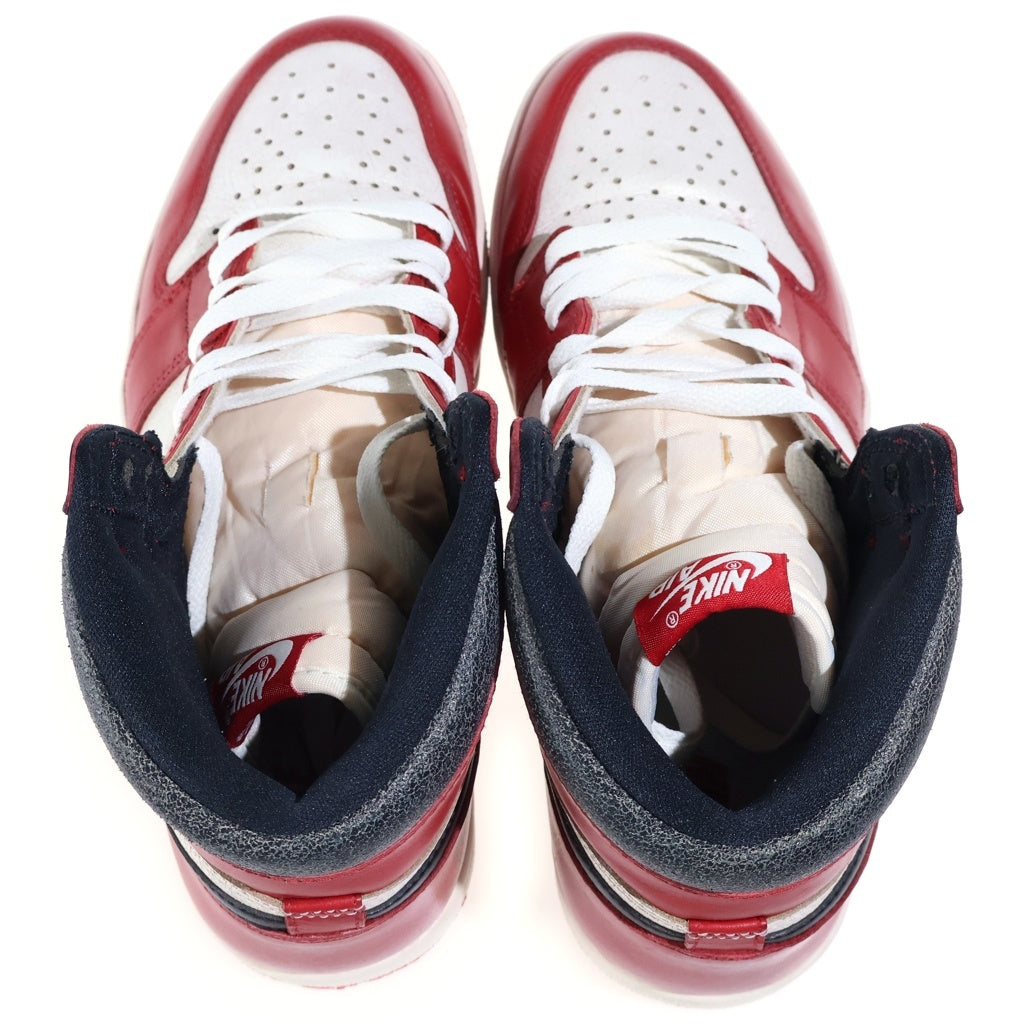 NIKE(ナイキ) AIR JORDAN 1 HIGH OG LOST & FOUND CHICAGO エアジョーダン1 ロスト&ファウンド ハイカットスニーカー レッド US9.5/27.5cm DZ5485-612