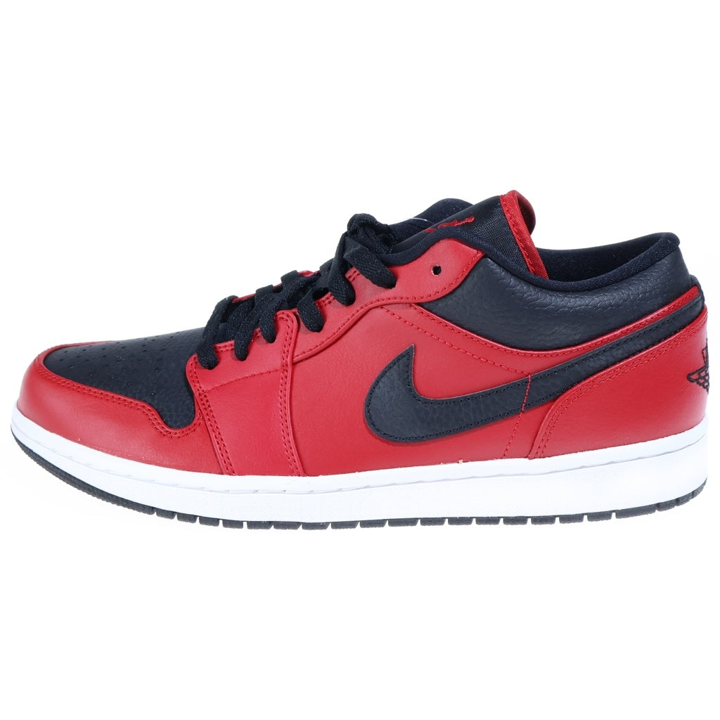 NIKE(ナイキ) AIR JORDAN1 LOW 553558-605 エアジョーダン1 ローカットスニーカー ブラック/レッド US10.5/28.5cm