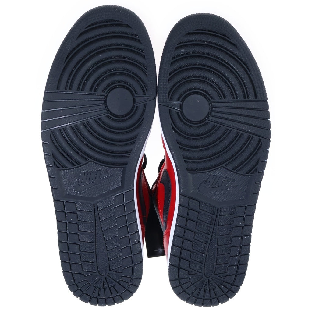 NIKE(ナイキ) AIR JORDAN1 LOW 553558-605 エアジョーダン1 ローカットスニーカー ブラック/レッド US10.5/28.5cm