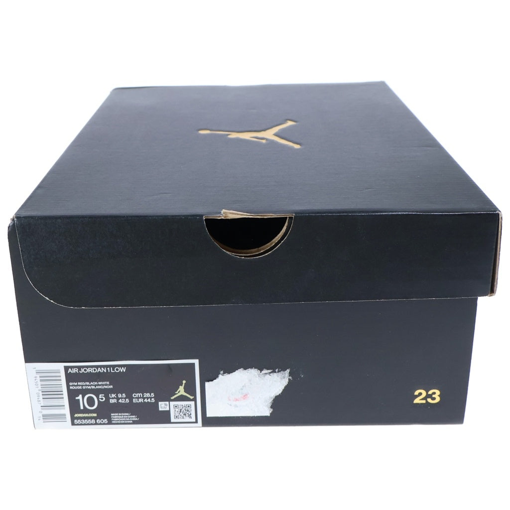 NIKE(ナイキ) AIR JORDAN1 LOW 553558-605 エアジョーダン1 ローカットスニーカー ブラック/レッド US10.5/28.5cm