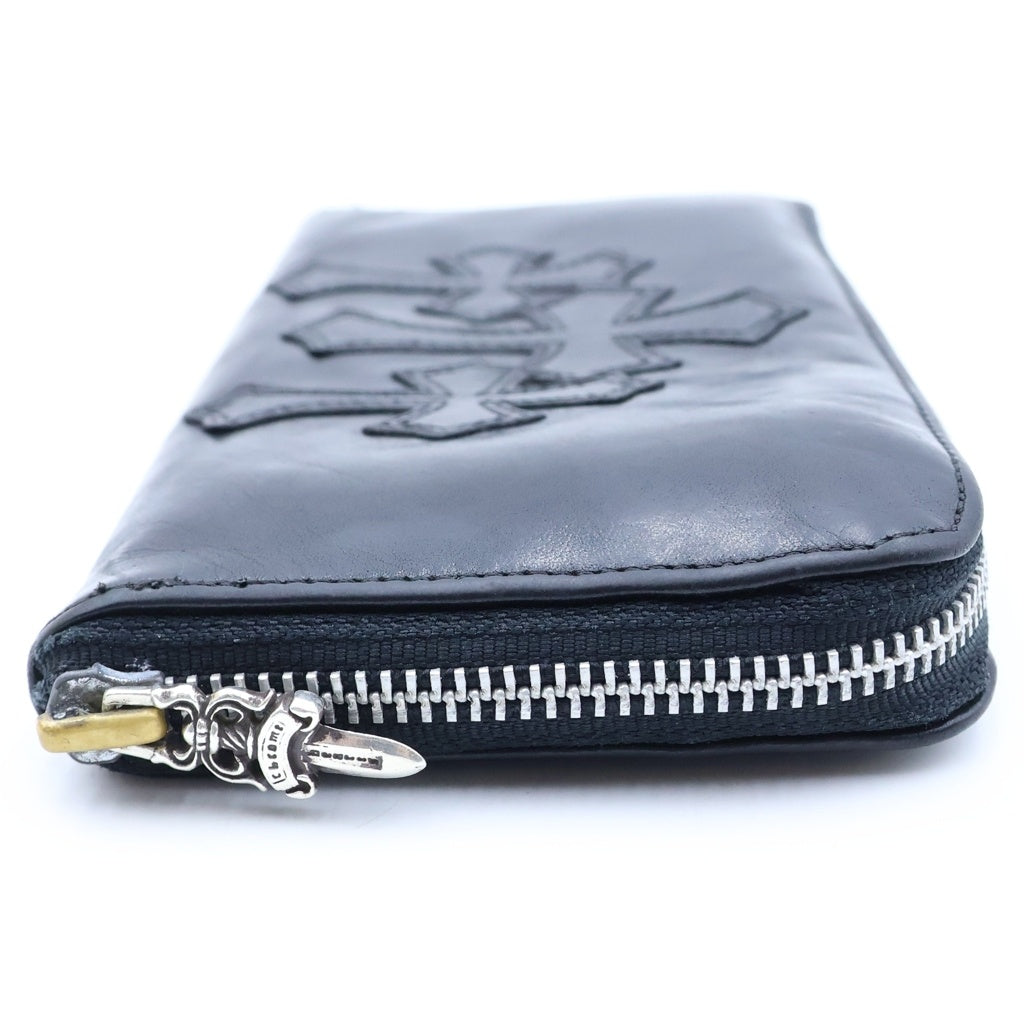 CHROME HEARTS(クロムハーツ) REC F ZIP 3クロス ラウンドジップレザーウォレット