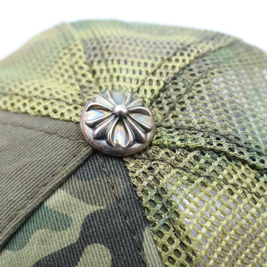CHROME HEARTS(クロムハーツ) TRUCKER CAP トラッカーキャップ CHパッチ クロスボール カモフラ メッシュ帽子 カーキ