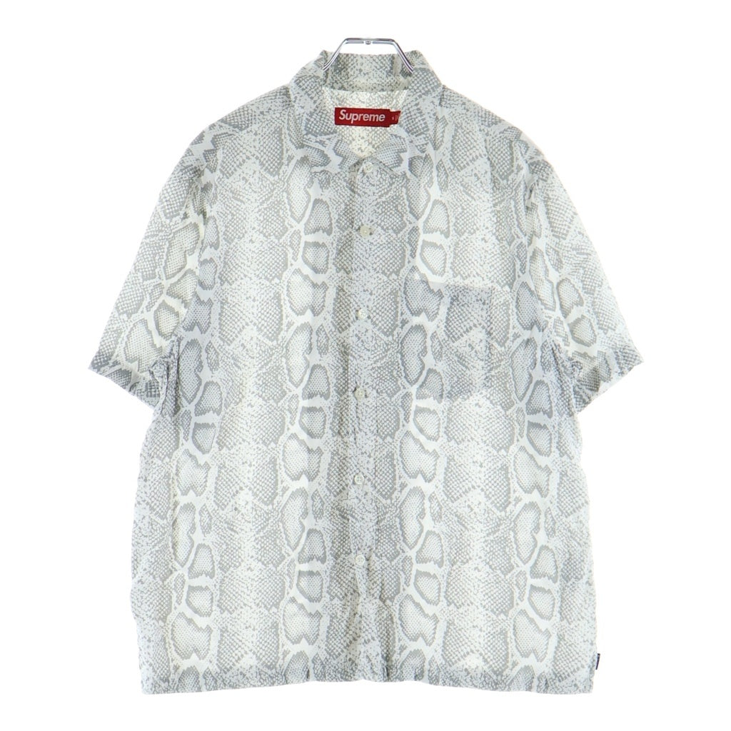 SUPREME(シュプリーム) 24SS Snake S/S Shirt スネーク パイソン柄 半袖シャツ ホワイト