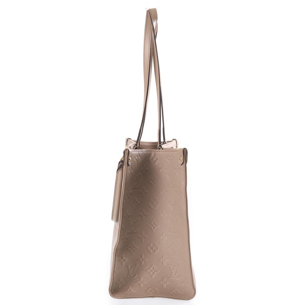 LOUIS VUITTON(ルイヴィトン) モノグラムアンプラント オンザゴーMM トートバッグ ベージュ レザー RFID M45607 レディース