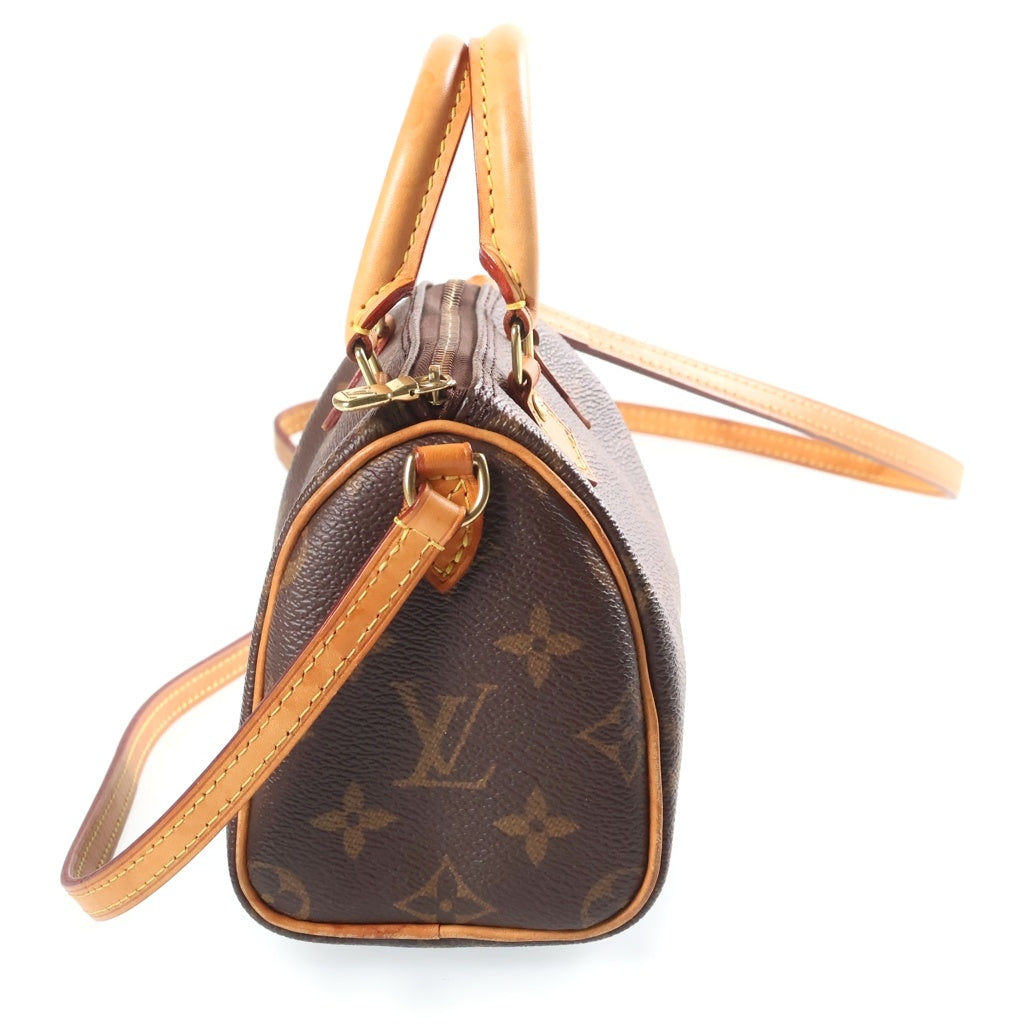 LOUIS VUITTON(ルイヴィトン) モノグラム ナノ・スピーディ 2wayショルダーバッグ ハンドバッグ ブラウン PVCレザー M81085 レディース