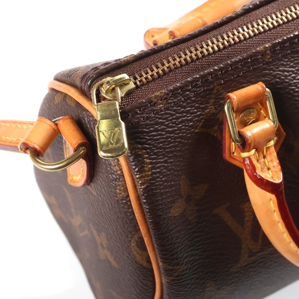 LOUIS VUITTON(ルイヴィトン) モノグラム ナノ・スピーディ 2wayショルダーバッグ ハンドバッグ ブラウン PVCレザー M81085 レディース