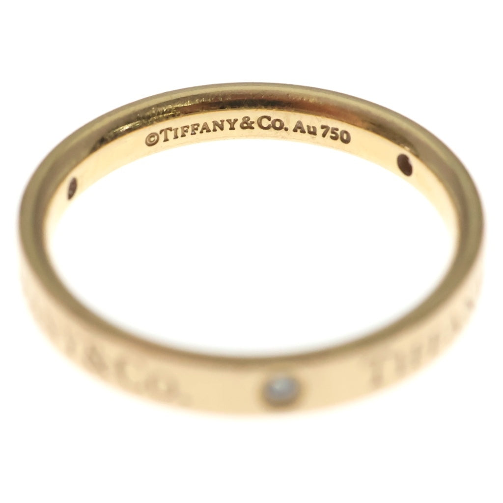 TIFFANY & Co.(ティファニー) フラットバンド 3P ダイヤモンド リング 指輪 イエローゴールド