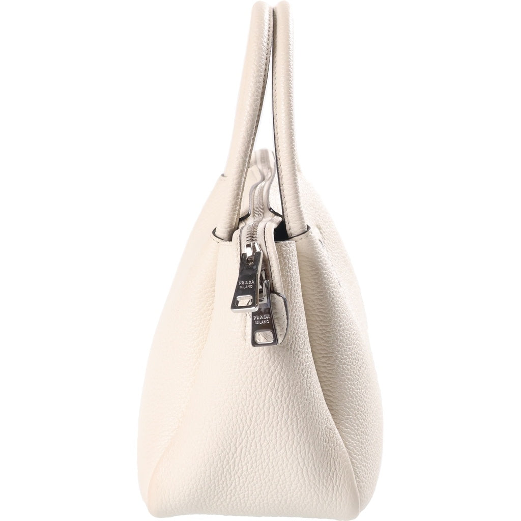 PRADA(プラダ) ヴィッテロダイノ ハンドバッグ アイボリー レザー 1BC145 レディース