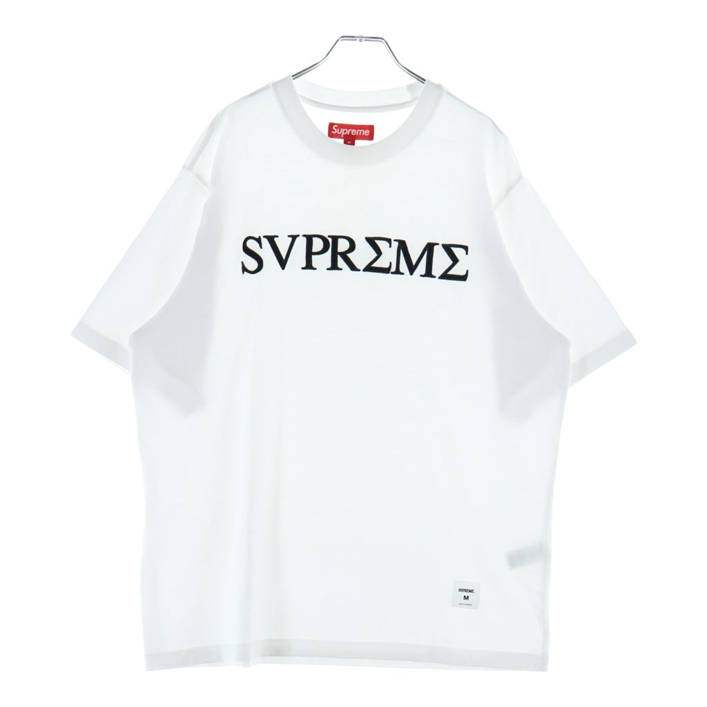 SUPREME(シュプリーム) 26SS Greek S/S Top グリーク ロゴ刺繍 半袖Tシャツ カットソー ホワイト