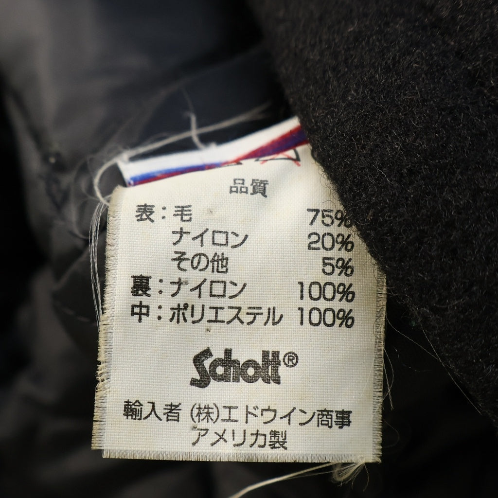 SCHOTT(ショット) ウール ピーコート ジャケット ブラック