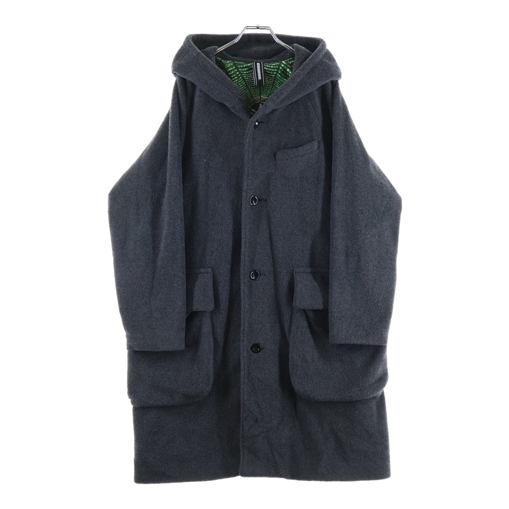 NEIGHBORHOOD(ネイバーフッド) 21AW CHINO ER-COAT フリース ボア フード ロングコート ジャケット ブラック/グリーン 212YTNH-JKM03