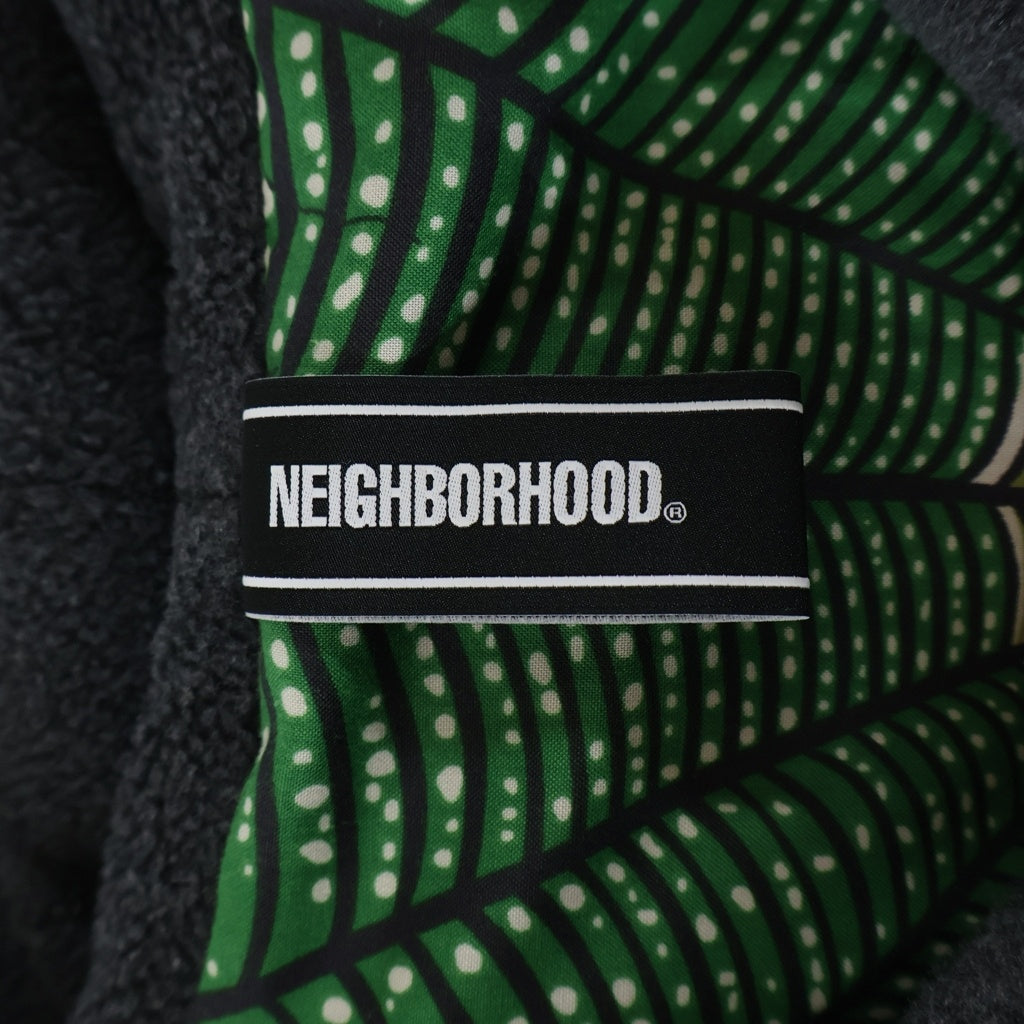 NEIGHBORHOOD(ネイバーフッド) 21AW CHINO ER-COAT フリース ボア フード ロングコート ジャケット ブラック/グリーン 212YTNH-JKM03