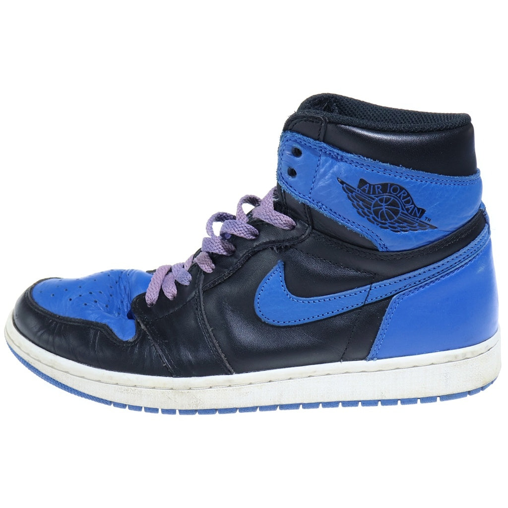 NIKE(ナイキ) AIR JORDAN 1 RETRO HIGH OG ROYAL エアジョーダン1 レトロ ロイヤル ハイカットスニーカー ブルー/レッド US9.5/27.5cm 555088-007