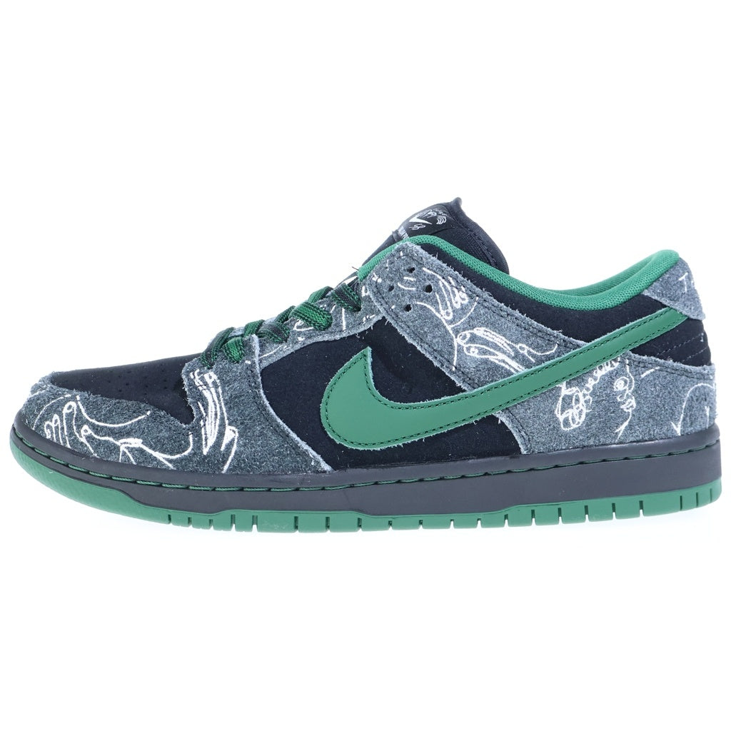 NIKE SB(ナイキエスビー) ×THERE SKATEBOARDS DUNK LOW PRO ゼアスケートボード ダンク ローカットスニーカー ブラック/グリーン US9.5/27.5cm HF7743-001