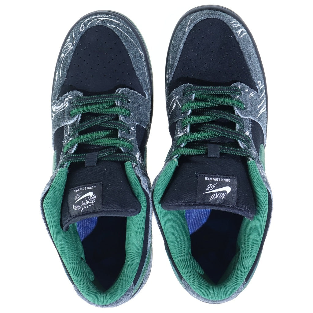 NIKE SB(ナイキエスビー) ×THERE SKATEBOARDS DUNK LOW PRO ゼアスケートボード ダンク ローカットスニーカー ブラック/グリーン US9.5/27.5cm HF7743-001